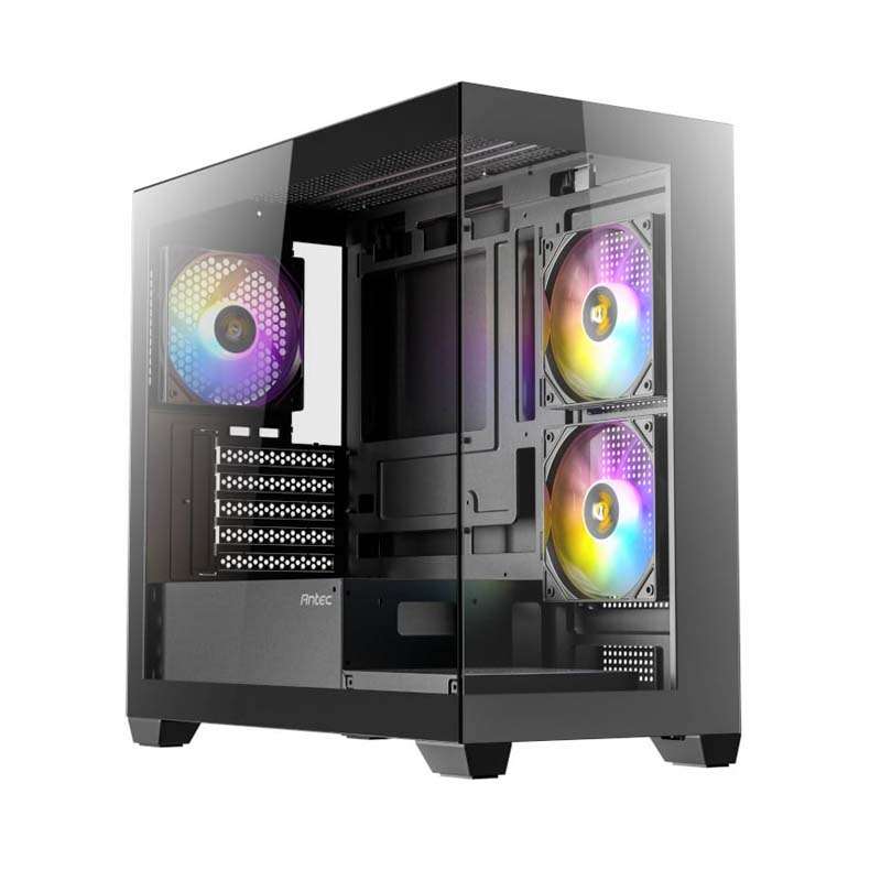 Antec CX300M Micro-ATX ITX ARGB Mini-Tower Gaming Chassis - Black