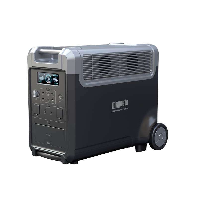 Magneto 3600W (3840WH) Portable Power Backup Station with LCD Display - Black