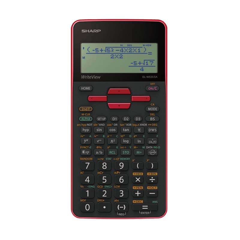 Sharp EL535 Writeview Scientific Calculator - Red