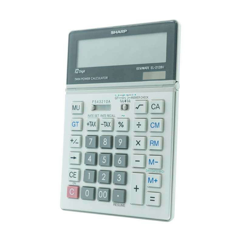 Sharp El2128V Semi-Desk Calculator