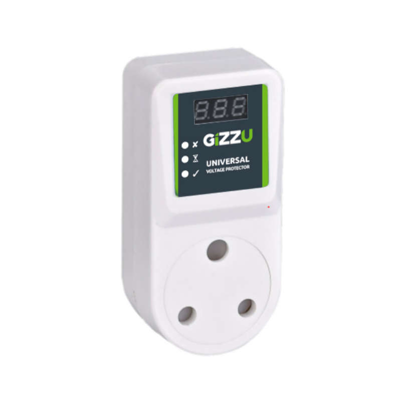 Gizzu Universal Voltage Protector Plug  White