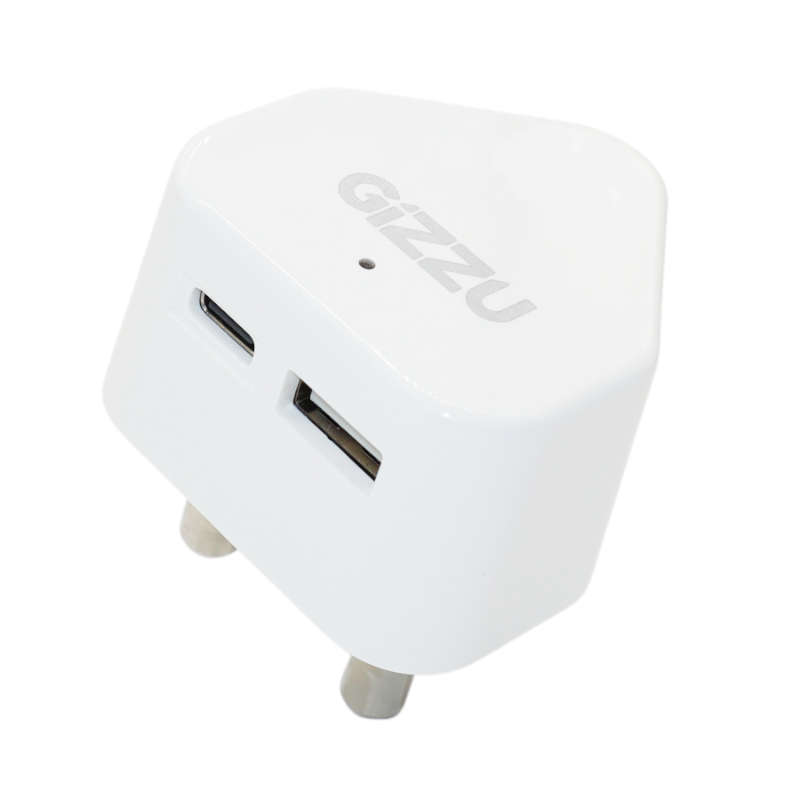 Gizzu Wall Charger Type C 20W + USB Port - White