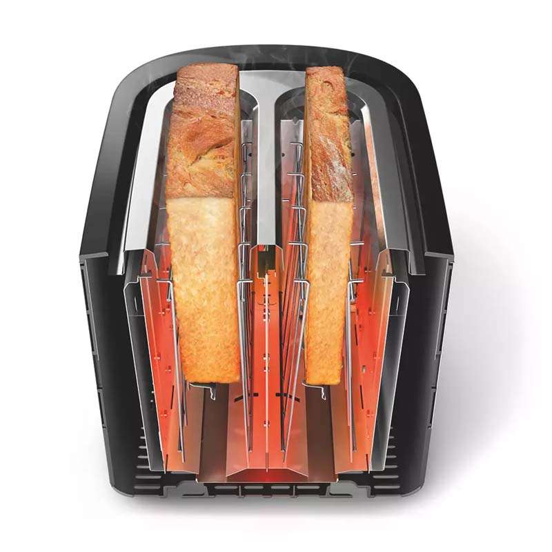 Philips Viva Collection Toaster  - Black / Silver
