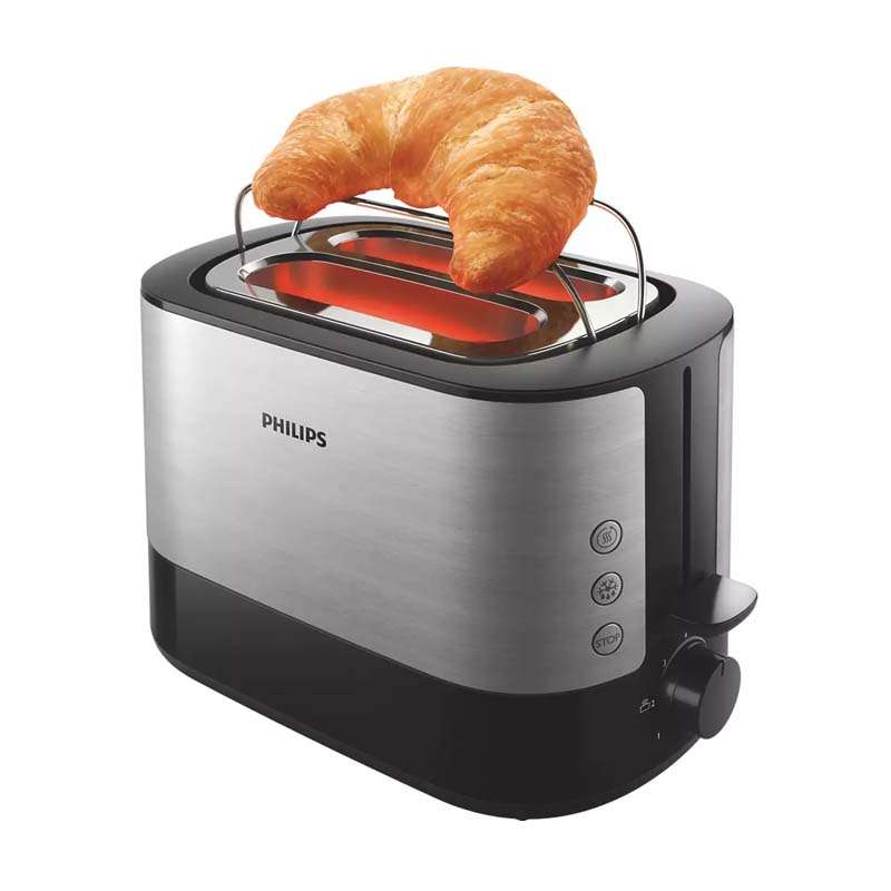 Philips Viva Collection Toaster  - Black / Silver