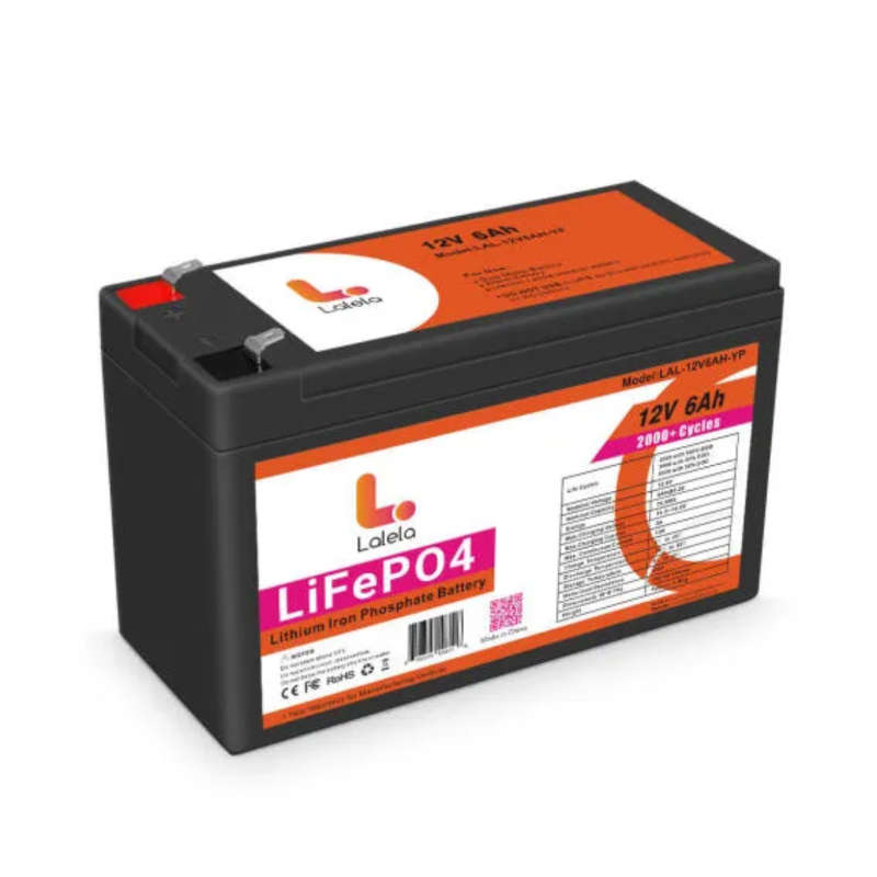 Lalela LifePO4 12V / 6AH Lithium Battery - Black