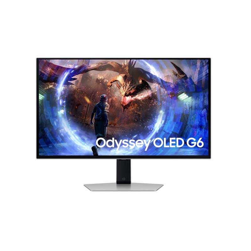 Samsung 27 inch Odyssey OLED G6 G60SD QHD 360Hz Gaming Monitor - Silver