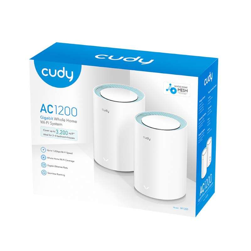 Cudy AC1200 Gigabit Whole Home Wi-Fi System - White