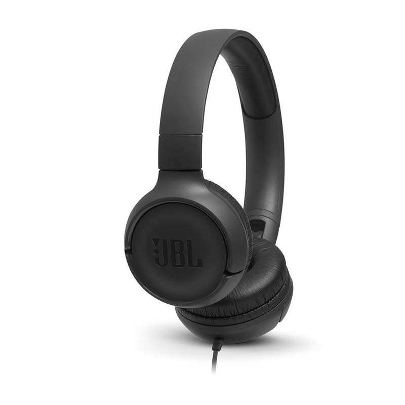 JBL Tune 500 Wired On Ear Headphones With Mic - Black