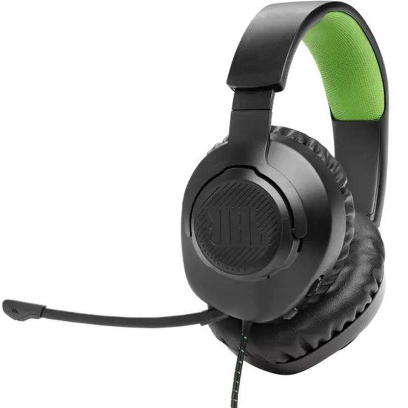 JBL Quantum 100X Console Wired Over-Ear Gaming Headphones - Black / Green