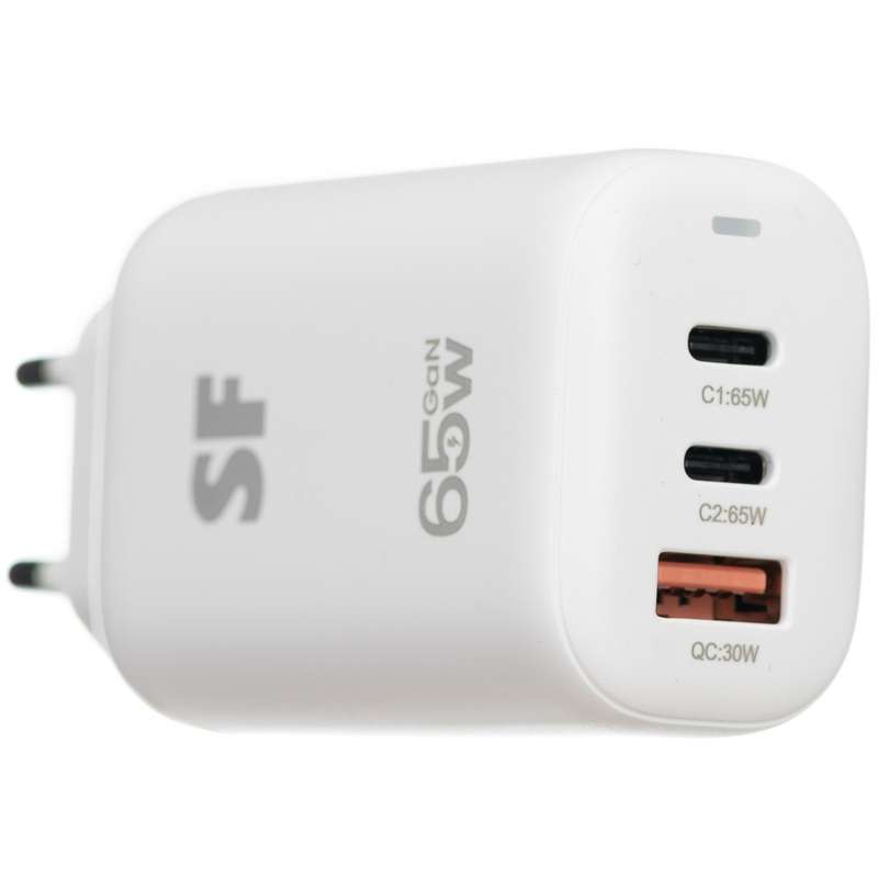 Superfly 65 Watt Gan 3 Port Wall Charger