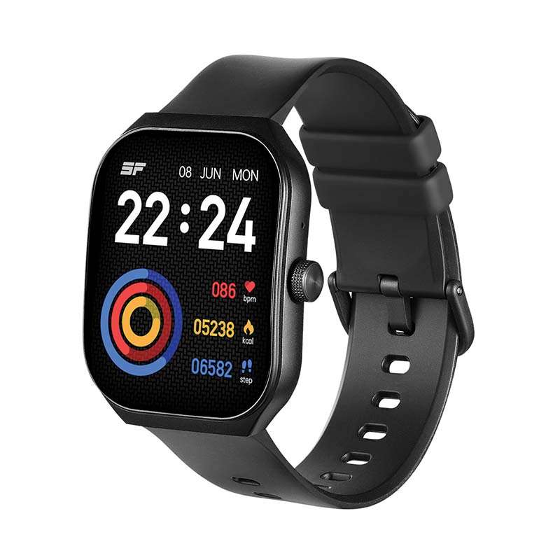Supa Fly Fit Flex Series AI Voice Assistant Smart Watch - Black