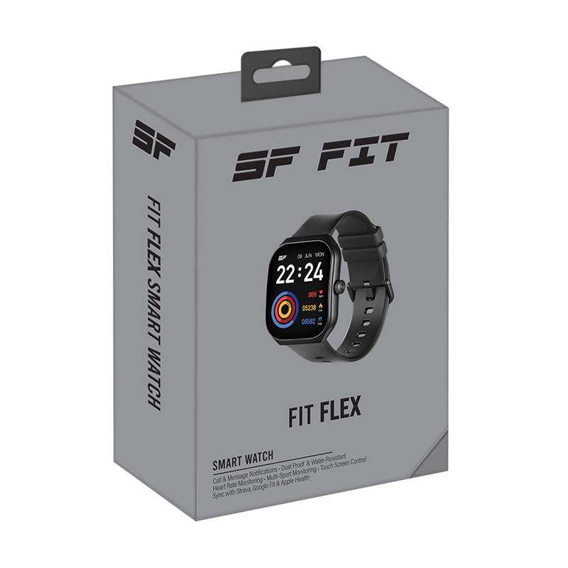 Supa Fly Fit Flex Series AI Voice Assistant Smart Watch - Black