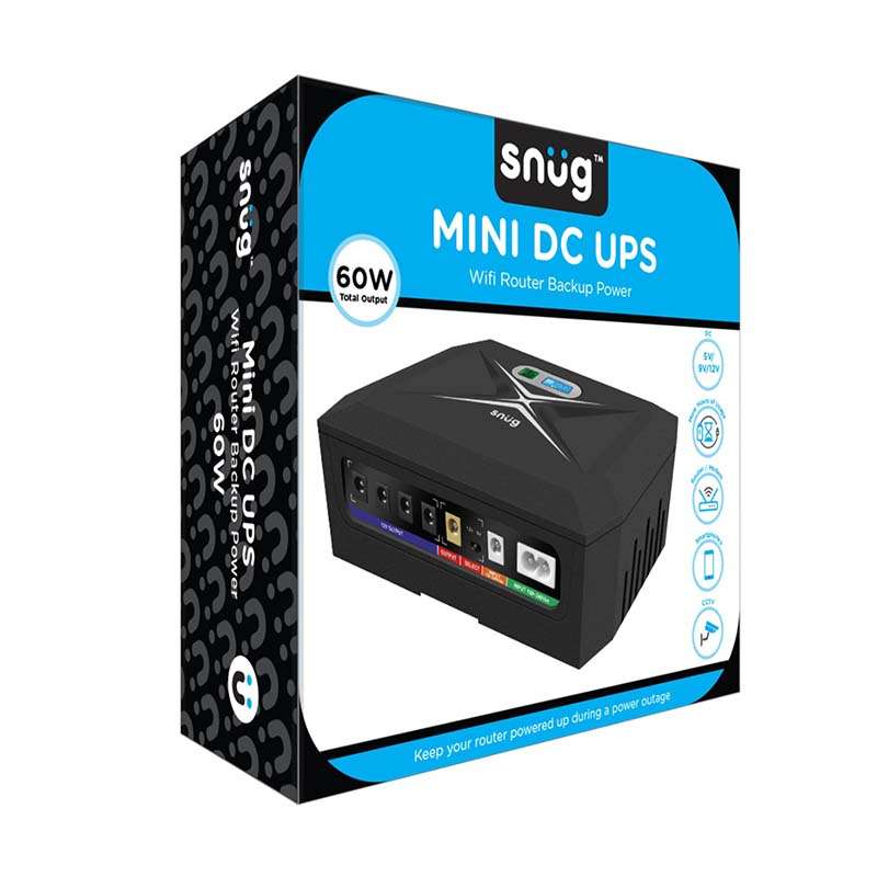 Snug Mini DC UPS 60W - Black