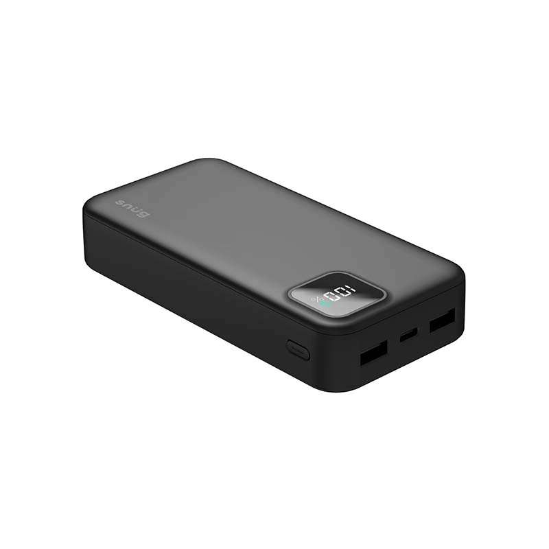 Snug 20000mAh Square Digital PD Powerbank - Black
