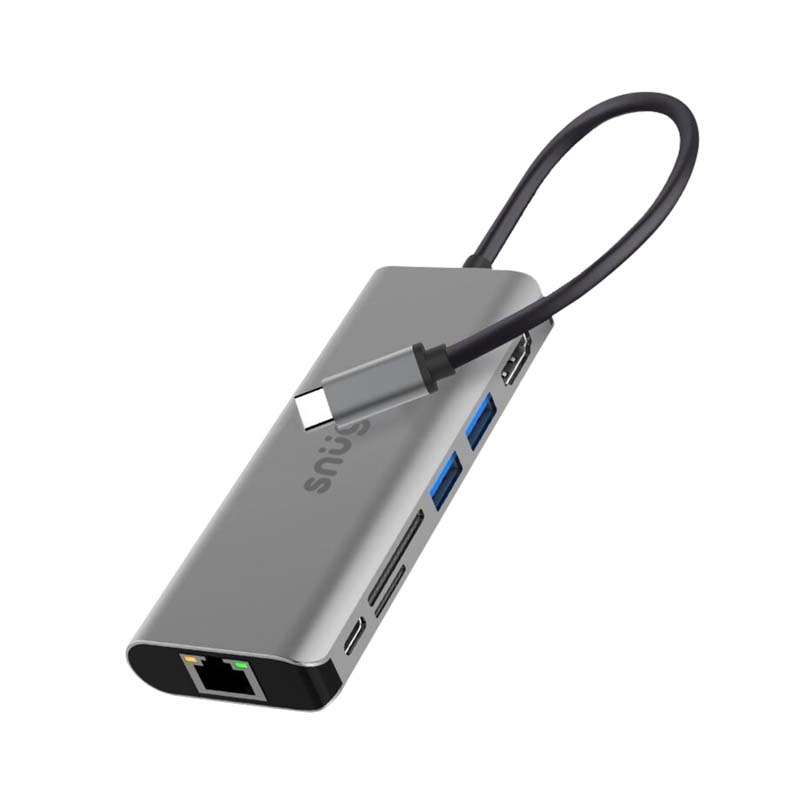Snug Multifunction Hub Type C To HDTV 7 Ports - Grey