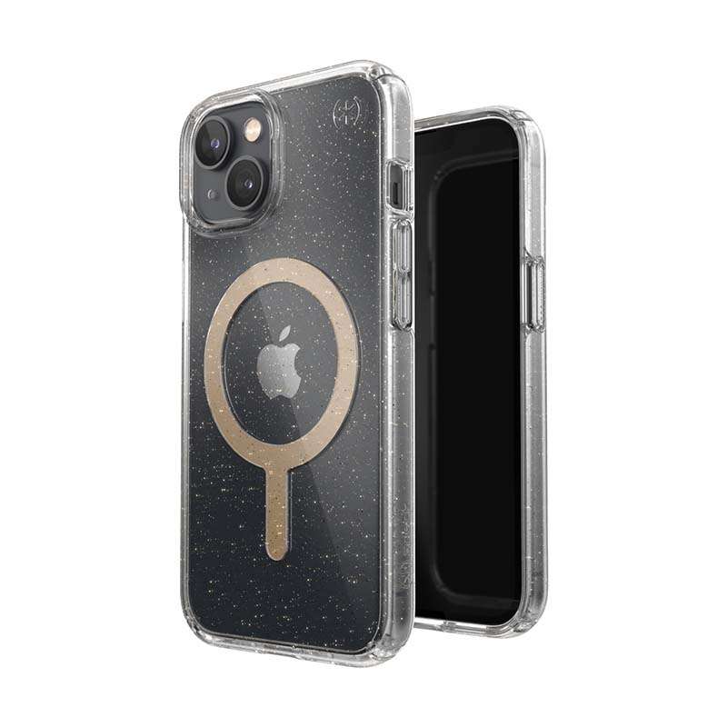 Speck Apple iPhone 14 Prestigio Perfect Clear Gliter Magsafe Case - Clear/ Gold
