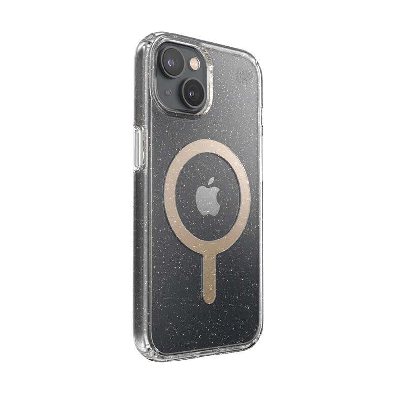 Speck Apple iPhone 14 Prestigio Perfect Clear Gliter Magsafe Case - Clear/ Gold