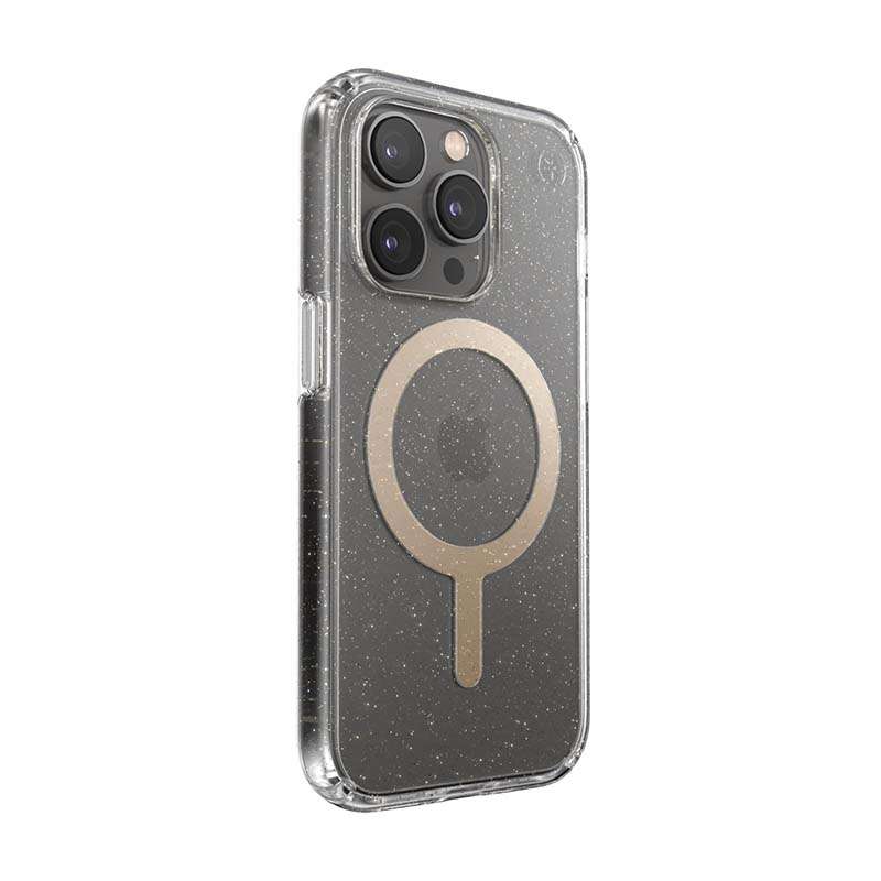 Speck Apple iPhone 14 Pro Prestigio Perfect Clear Gliter Magsafe Case - Clear/ Gold
