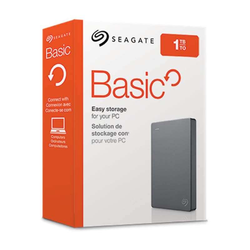 Seagate Archive Basic 1TB External Hard Drive - Silver