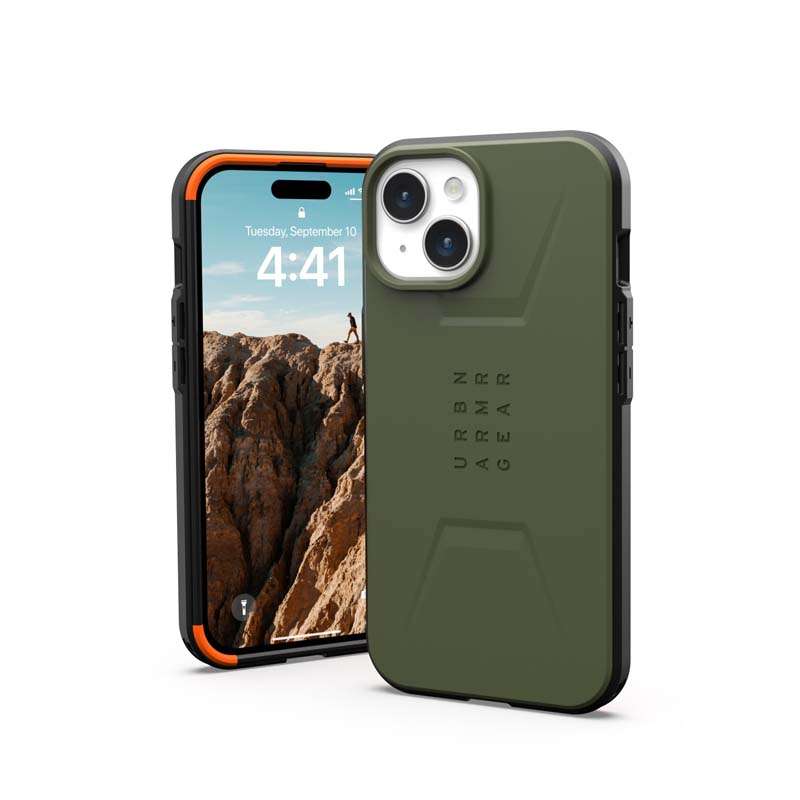 UAG Apple iPhone 15 Civilian Magsafe FE Case - Olive