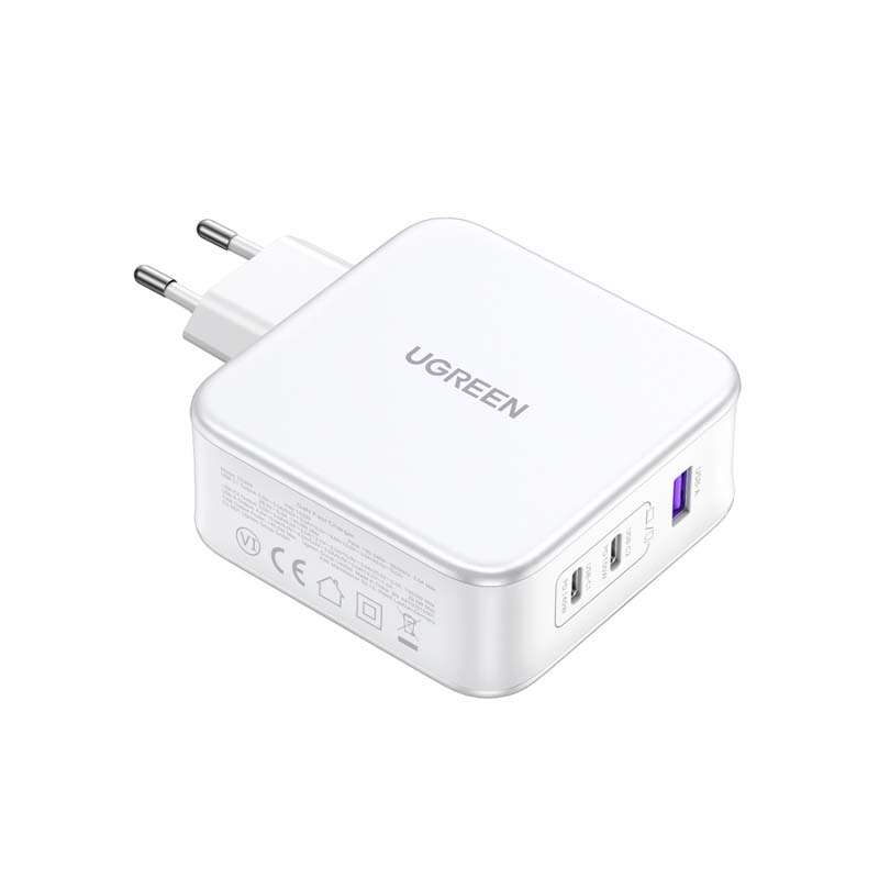 UGreen 3 Port GAN 140W PD Wall Charger - White