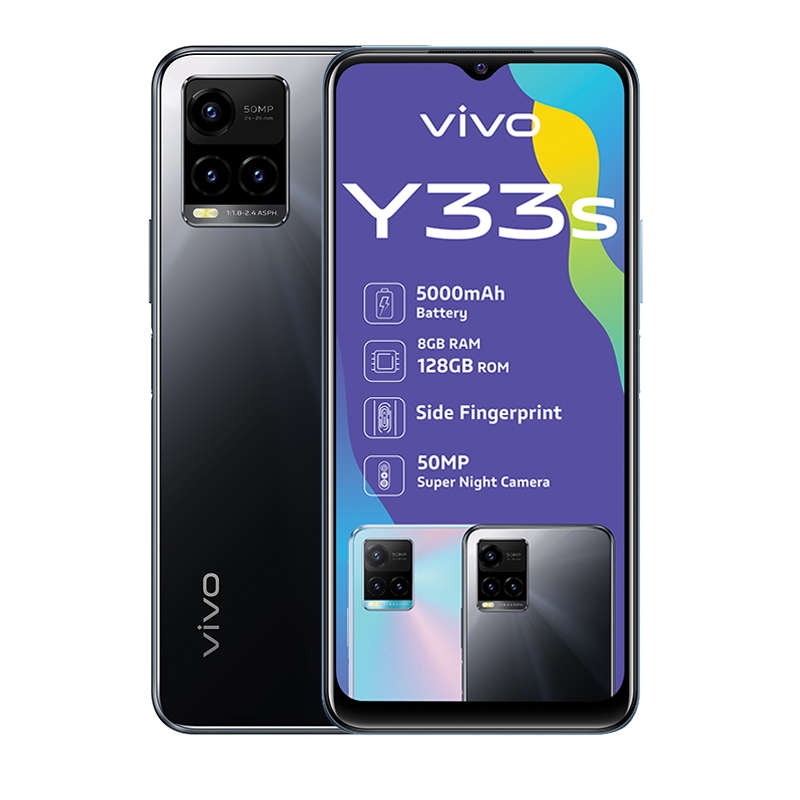 Vivo Y33s Single Sim 128GB - Mirror Black