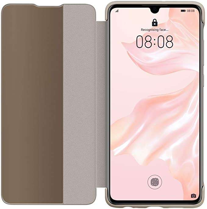 Huawei P30 Smart View Flip Cover - Khaki