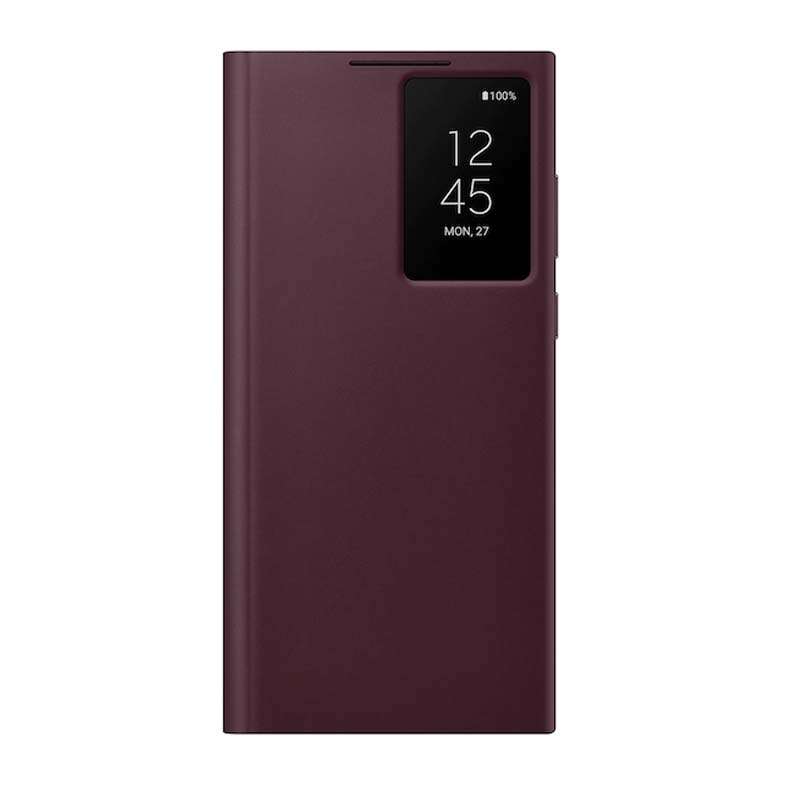 Samsung Galaxy S22 Ultra 5G Smart Clear View Case - Red
