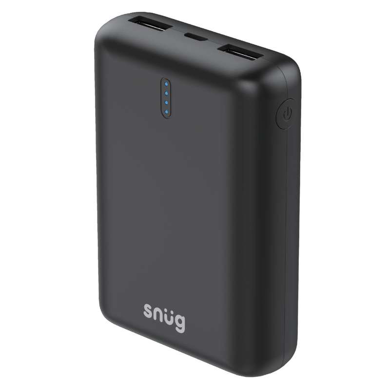 Snug 10 000mAh Powerbank LED - Black