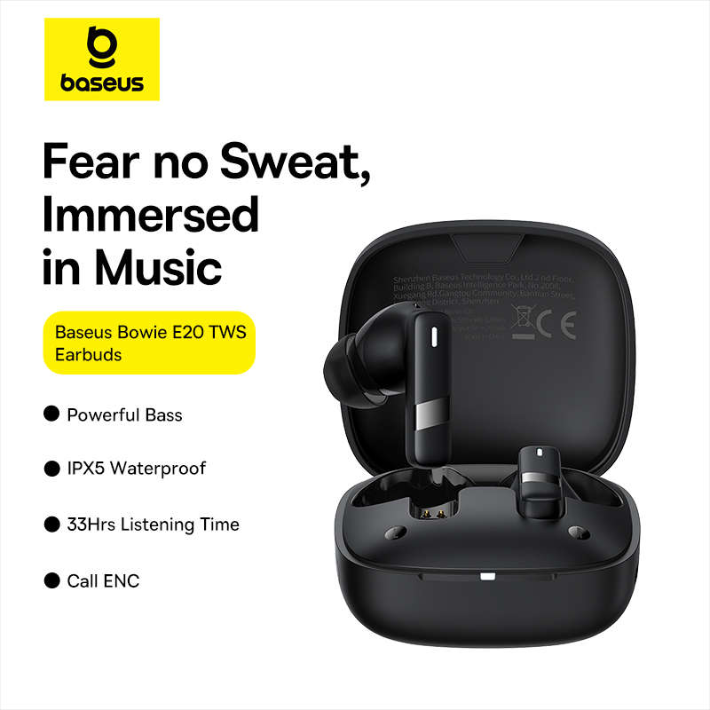 Baseus Bowie E20 True Wireless Earphones - Cluster Black