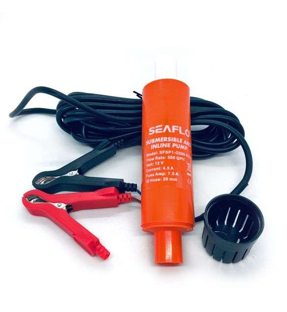 Seaflow Submersible Inline pump 500 GPH 12V