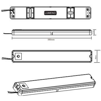 Touch Dimmable LED Strip  White, Red And Amber Lumeno