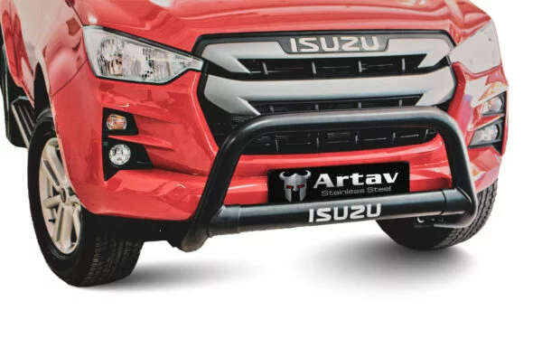 Isuzu DMAX Nudge Bar 2017-  including Gen 7 with Oval Cross Member Black Artav BS-1600091