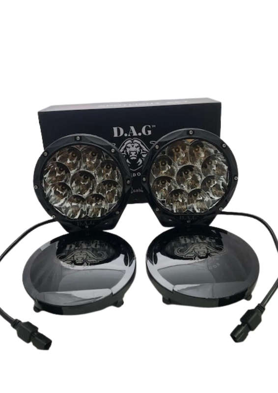 DAG LED Spot light 90watt 7 Inch set with covers and wiring harness
