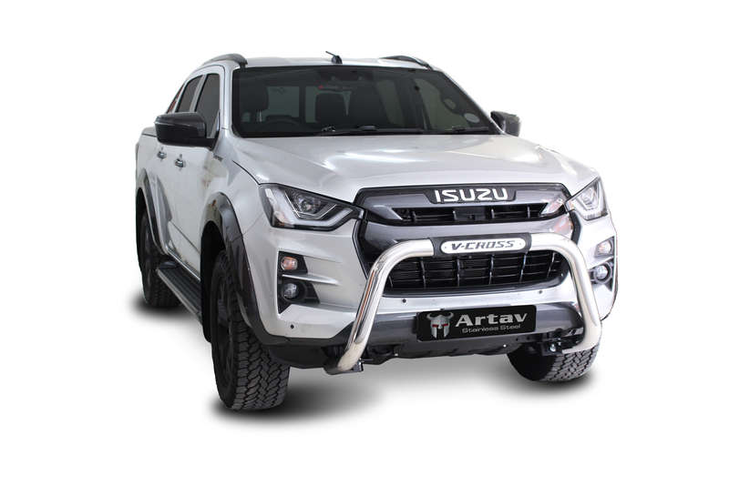 Isuzu Dmax Nudge Bar Gen 7 VCROSS Branded PDC  Stainless steel- Artav
