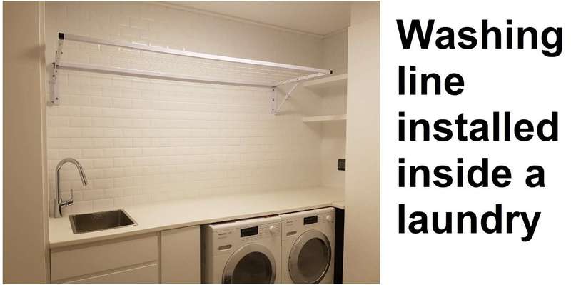 Aluminium Fold away wash line