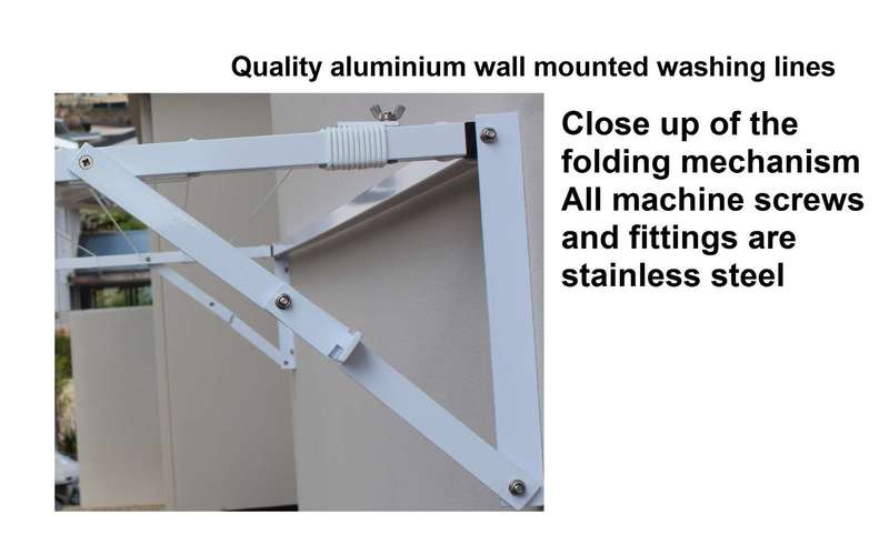 Aluminium Fold away wash line