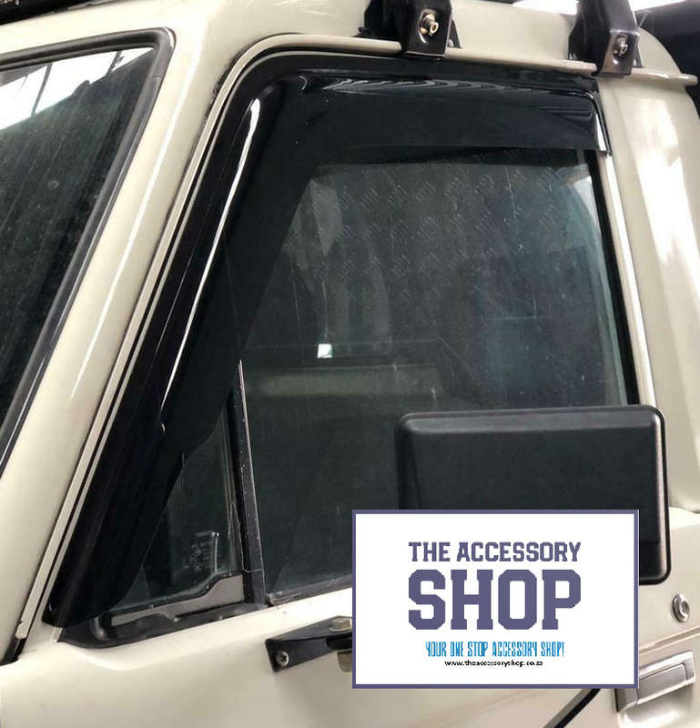 Toyota Landcruiser 70 series Wind Deflectors Gloss black Double cab / Single cab, incl new 2024 m...