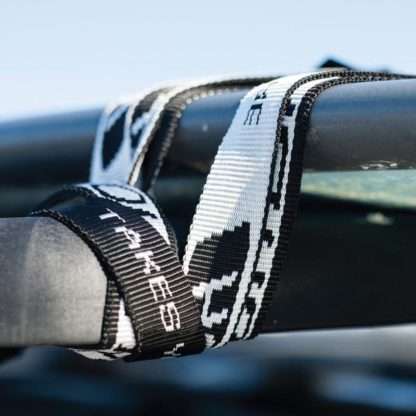 Holdfast Cam straps1m-5m Black on White