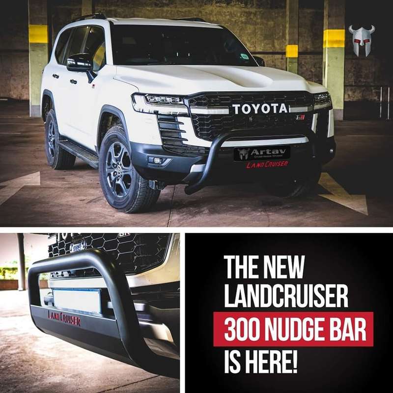Toyota Landcruiser 300 series Black Stainless steel nudge bar- Artav