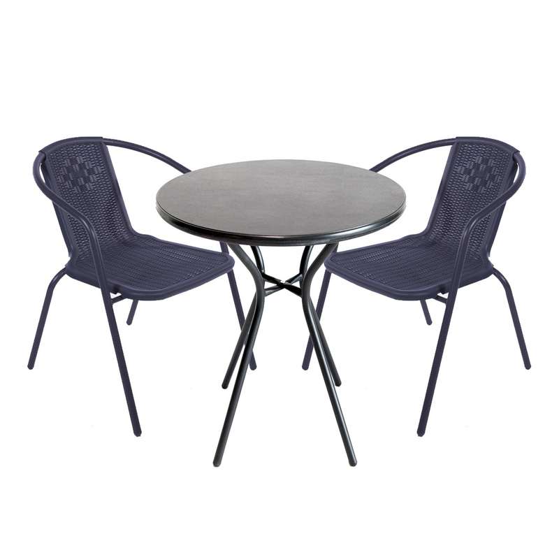 Patio Bistro Set Polymer 3-Piece