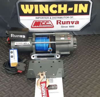 Runva winch 12v with synthetic rope (4 500LBS = 2 041KG) With or Without Wireless remote