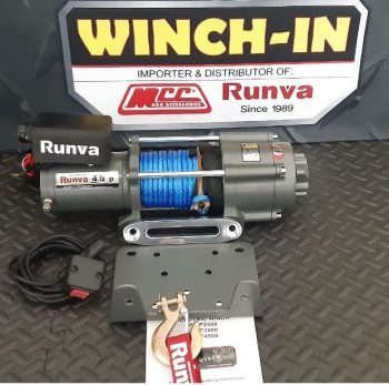 Runva winch 12v with synthetic rope (4 500LBS = 2 041KG) With or Without Wireless remote
