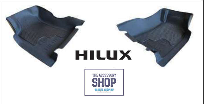 Toyota Hilux Rubber Moulded Mat set, Single, Double &amp; Club cab (Heavy Duty)