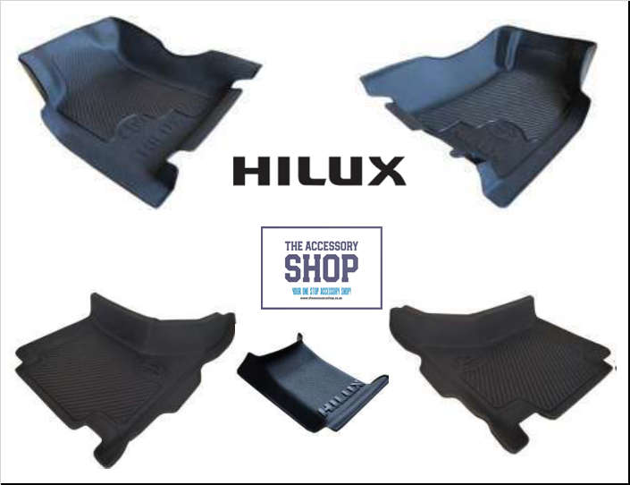 Toyota Hilux Rubber Moulded Mat set, Single, Double &amp; Club cab (Heavy Duty)