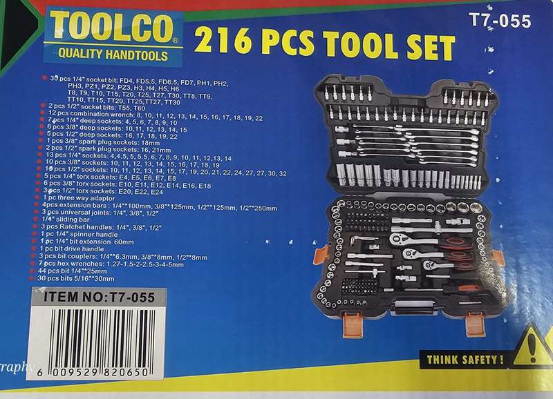 Tool kit 216 piece Tool set