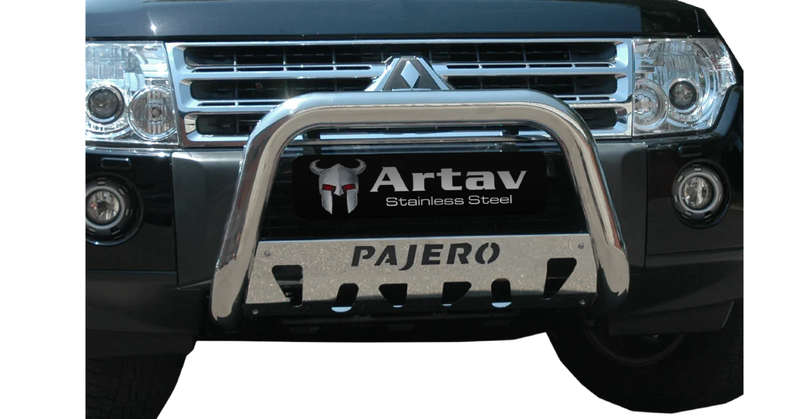 Mitsubishi Pajero Nudge Bar Stainless (Short Wheel & Long Wheel Base Models) 2008+ Artav