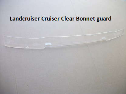 Toyota Landcruiser 79 &amp; 76 Series Bonnet Guard Black with logo Or Clear 2017-