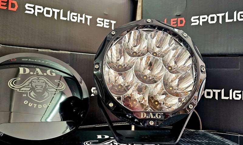 DAG LED Spot light 90watt 7 Inch set with covers and wiring harness