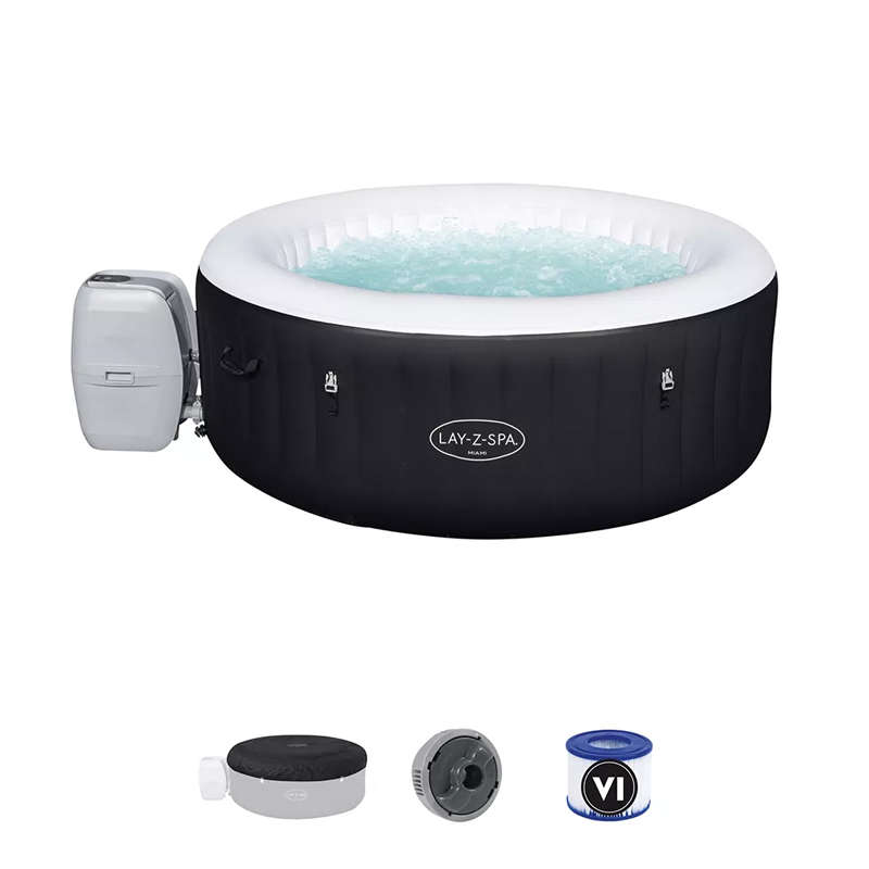 Miami AirJet LAY-Z-SPA Portable Hot Tub 1.8 x 0.66m- Bestaway